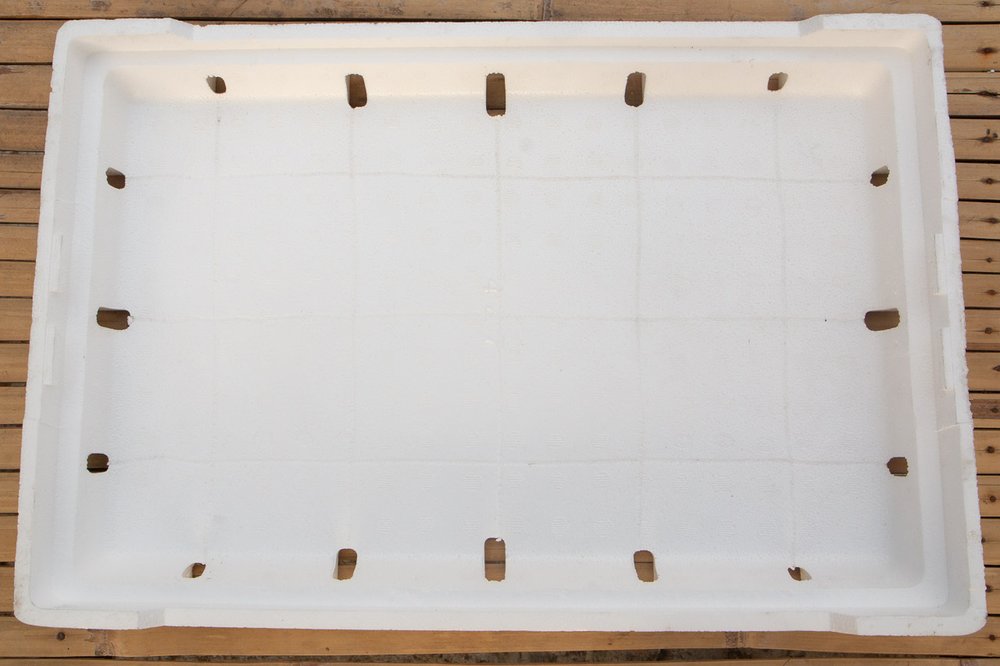 Upper half of the grow box showing how the guidelines are drawn.